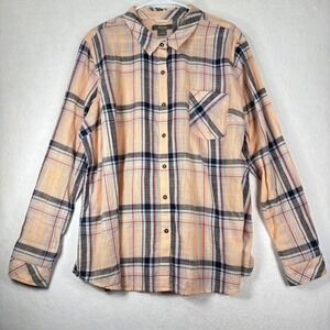 Natural Reflections Plaid Button Down Shirt Size XL 100% Cotton Casual